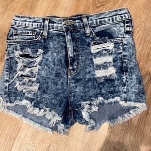 Flying Monkey Denim shorts distressed Acid Wash